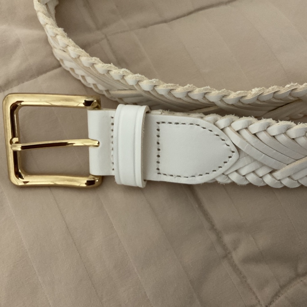 Jcrew white woven leather belt - Picture 2 of 3